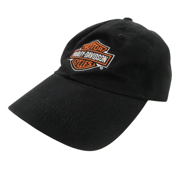 Vintage Y2K Harley Davidson Black Embroidered Streetwear Adjustable Baseball Cap - Picture 3 of 7